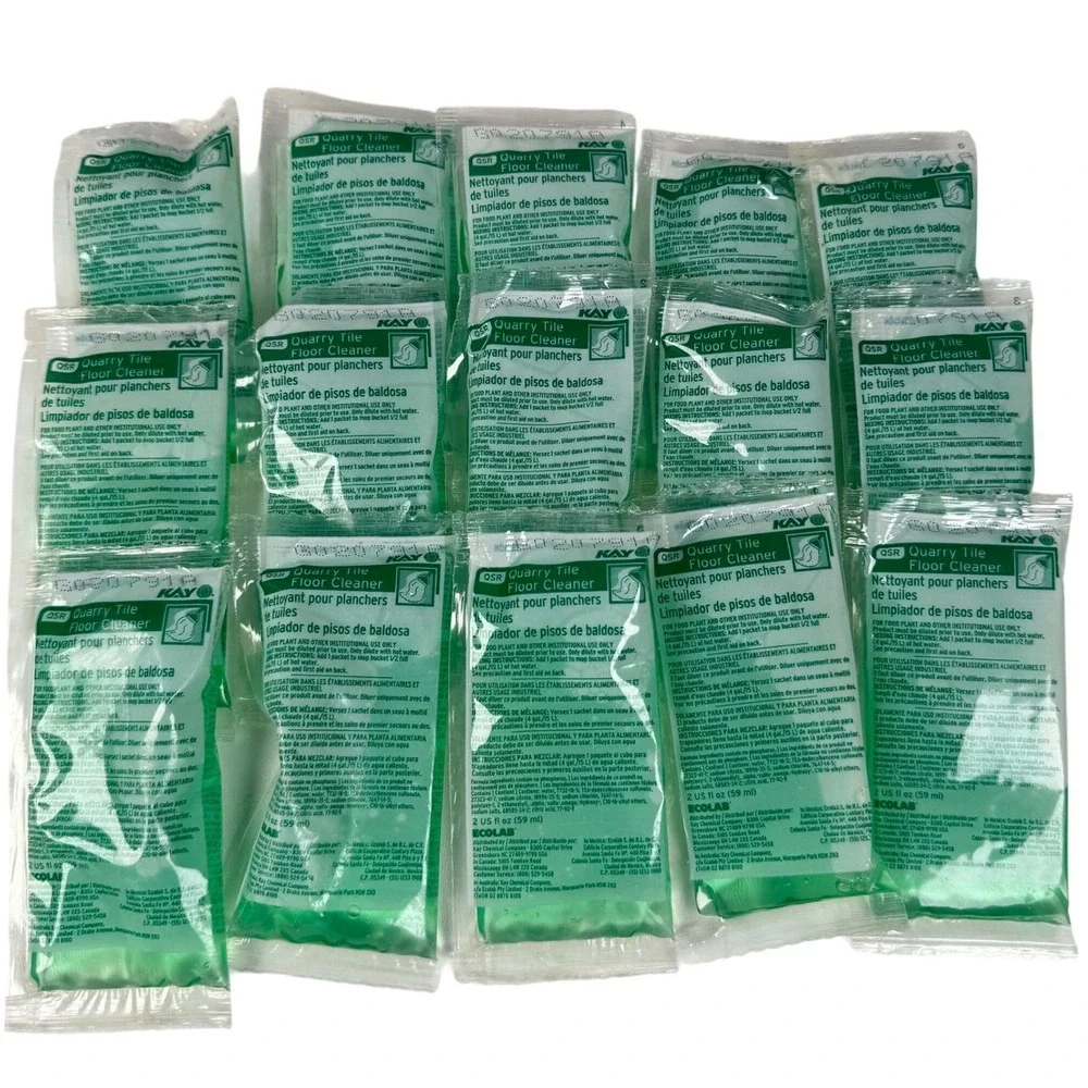 Lot 15 Ecolab Kay Quarry Tile Ceramic Commercial Floor Cleaner Degreaser 2oz